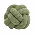 Knotenkissen 30 cm aus Polyester in Salbeigrün mit Bouclé Oberfläche