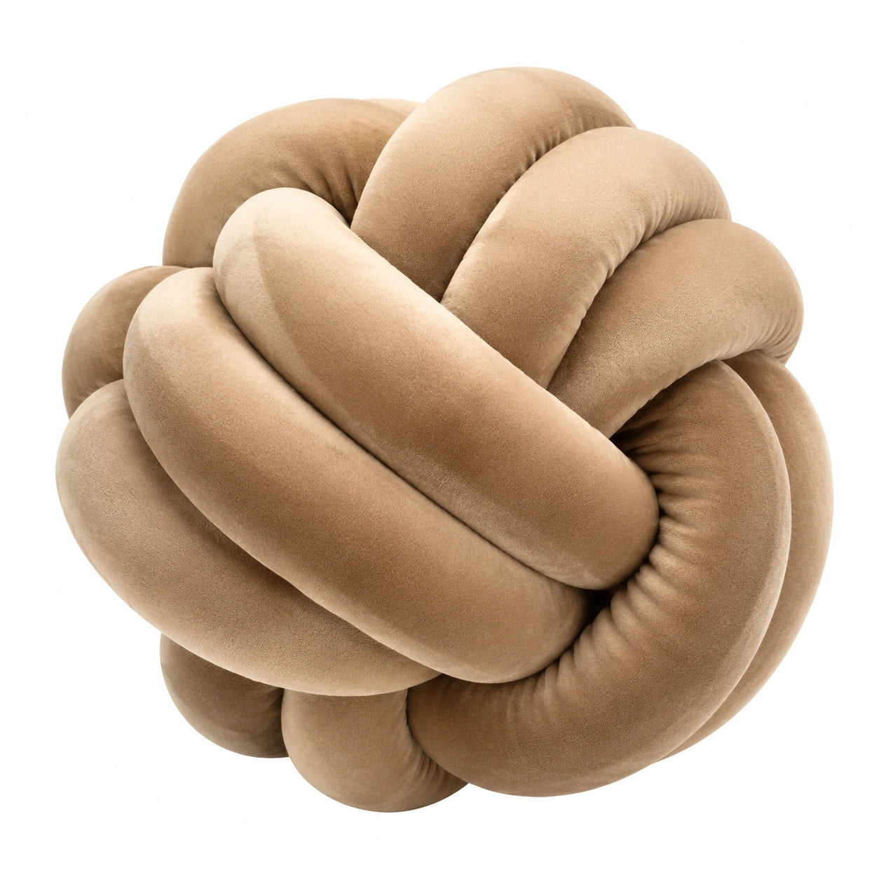 Knotenkissen 30 cm Textil Beige dekorativ