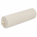 Nackenrolle 15 x 45 cm aus Webstoff in Creme mit Fischgrätmuster