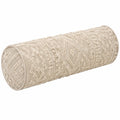 Nackenrolle 20 x 50 cm Textil Creme mit Strukturmuster für Sofa und Bett