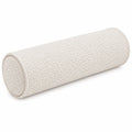 Nackenrolle 20 x 60 cm in Creme mit Strukturstoff für Sofa und Bett