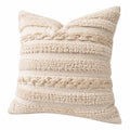 Dekokissen 45 x 45 cm Creme Textil mit Strukturmuster